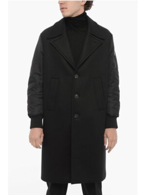 Neil Barrett Oversized Coat with Nylon Sleeves