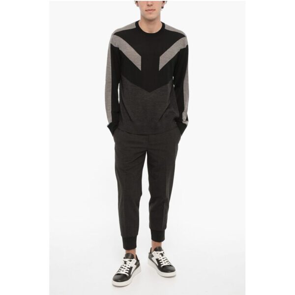 Neil Barrett Two-Tone Wool MODERNIST Sweater - Image 4