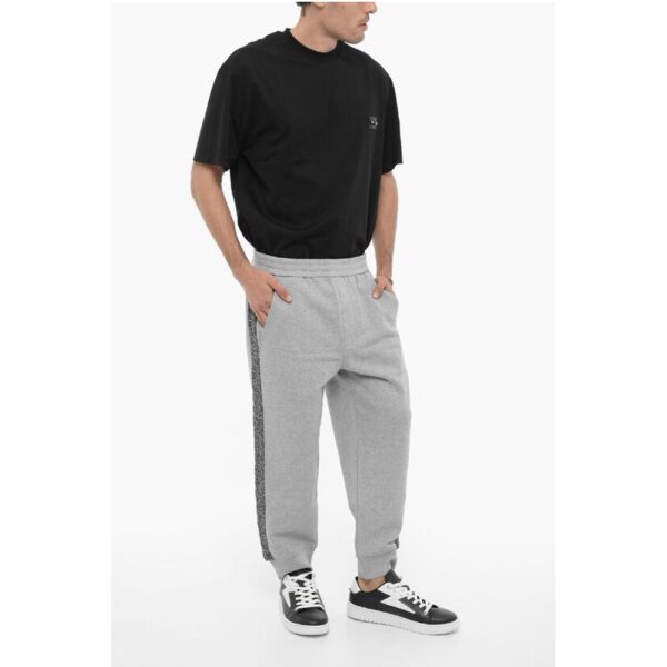 Neil Barrett Loose Fit Joggers with Wool Side Bands - Image 4
