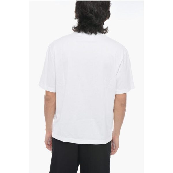 Neil Barrett Solid Color Slim Fit T-Shirt with Eyelets Details - Image 2