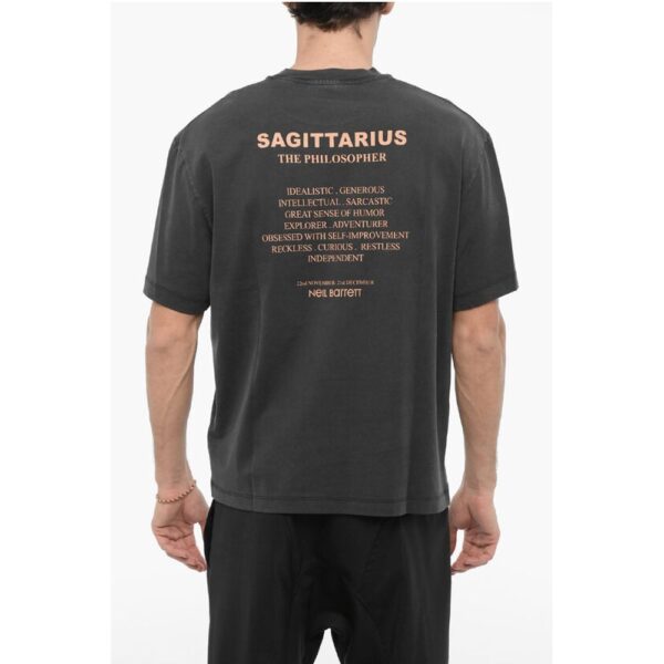 Neil Barrett Slim Fit SAGITTARIUS THE PHILOSOPHER Crew-Neck T-shirt - Image 2