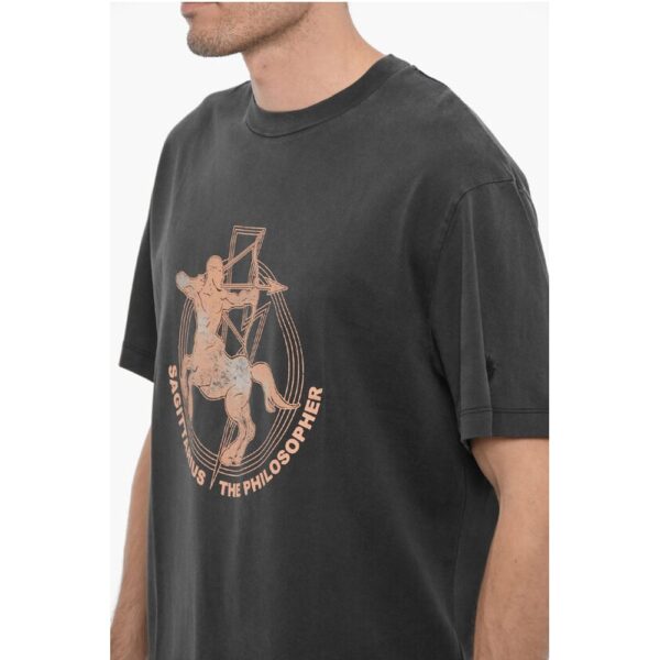 Neil Barrett Slim Fit SAGITTARIUS THE PHILOSOPHER Crew-Neck T-shirt - Image 3