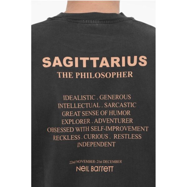 Neil Barrett Slim Fit SAGITTARIUS THE PHILOSOPHER Crew-Neck T-shirt - Image 4