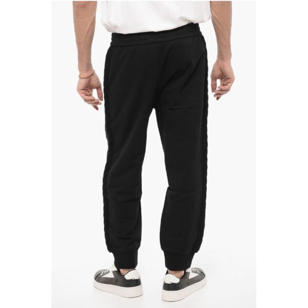 Neil Barrett Solid Color Joggers with Wool Side Bands - Image 2