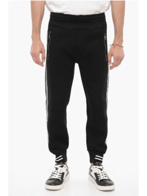 Neil Barrett Neoprene Skinny Fit Biker Joggers with Contrasting Side Band