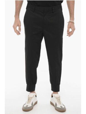 Neil Barrett Low Rise Stretch Cotton Slim Fit Pants