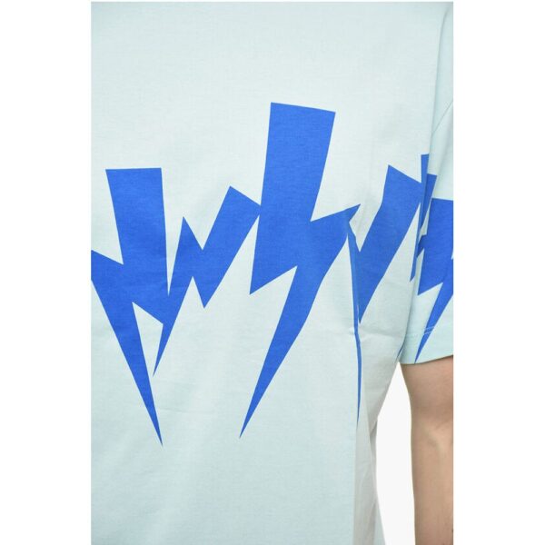 Neil Barrett Slim Fit JUMBLED BOLT Crew-neck T-Shirt - Image 3