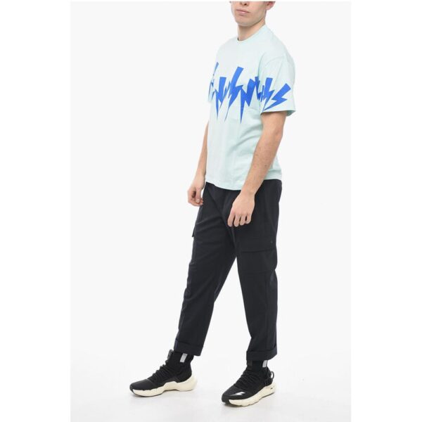 Neil Barrett Slim Fit JUMBLED BOLT Crew-neck T-Shirt - Image 4