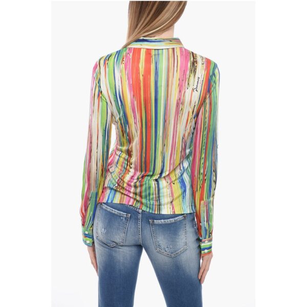 Dsquared² Multicolored Jersey Shirt with Standard Collar - Image 2