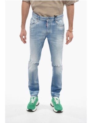 Dsquared² 5 Pocket Distressed Skater Fit Denims 16cm