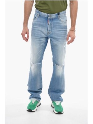 Dsquared² 5 Pocket Distressed Roadie Fit Denims 19cm