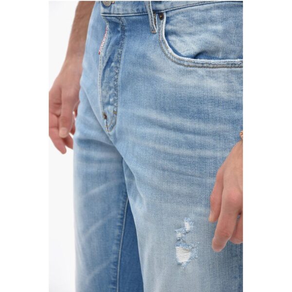 Dsquared² 5 Pocket Distressed Roadie Fit Denims 19cm - Image 2