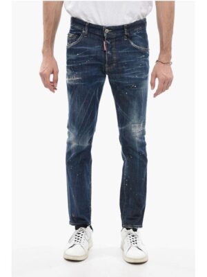 Dsquared² Sketch Effect Skater Fit Denims 15cm