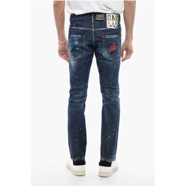 Dsquared² Sketch Effect Skater Fit Denims 15cm - Image 2