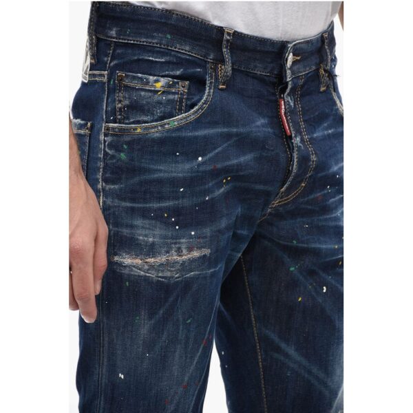 Dsquared² Sketch Effect Skater Fit Denims 15cm - Image 3
