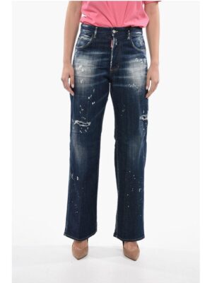 Dsquared² Vintage Effect SAN DIEGO Straight Fit Denims 23cm