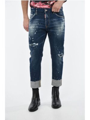 Dsquared² Tapered Fit SAILOR Denims with Vintage Effect 17cm