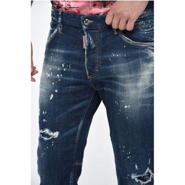 Dsquared² Tapered Fit SAILOR Denims with Vintage Effect 17cm - Image 3
