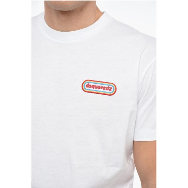 Dsquared² Crewneck ROUND COOL T-shirt with Logo Patch - Image 3