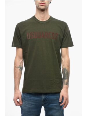 Dsquared² Logoed Cool-fitting T-shirt with Distressed Detailing