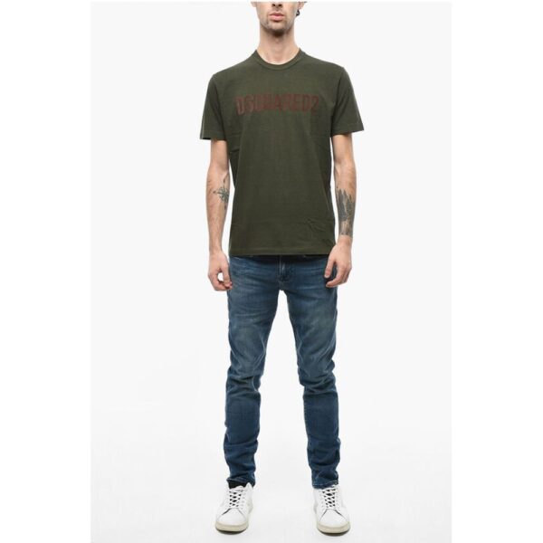 Dsquared² Logoed Cool-fitting T-shirt with Distressed Detailing - Image 6