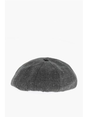 Dior Prince of Wales Motif Virgin Wool Basco Hat