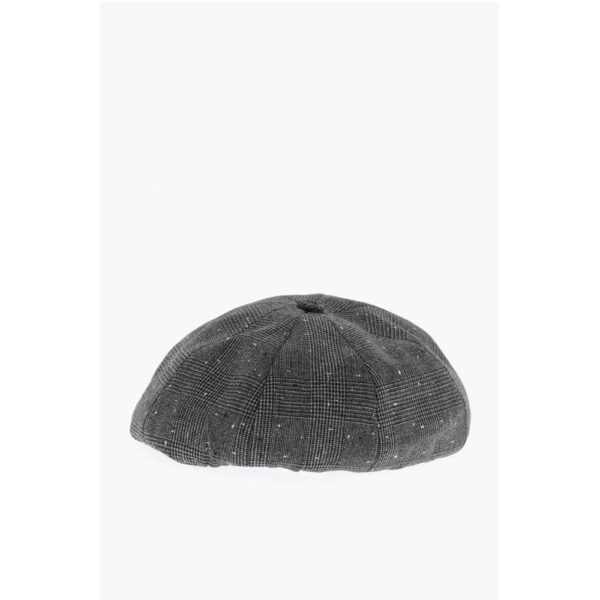 Dior Prince of Wales Motif Virgin Wool Basco Hat