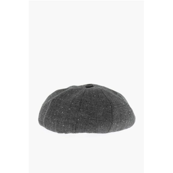 Dior Prince of Wales Motif Virgin Wool Basco Hat - Image 2