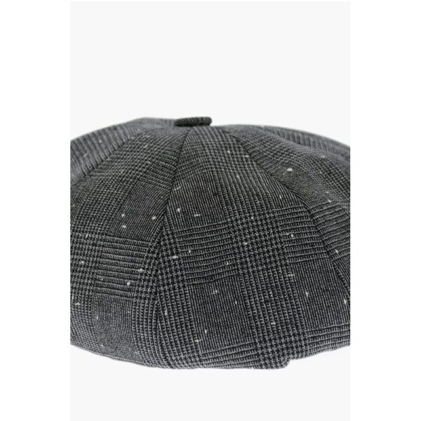 Dior Prince of Wales Motif Virgin Wool Basco Hat - Image 3