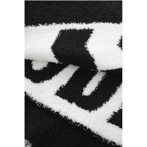 Rhude Two-Tone Fuzzy Scarf with Maxi Logo and Fringes - Image 3