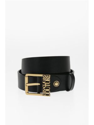 Versace JEANS COUTURE Leather Belt with Golden Buckle 40mm