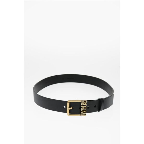 Versace JEANS COUTURE Leather Belt with Golden Buckle 40mm - Image 2