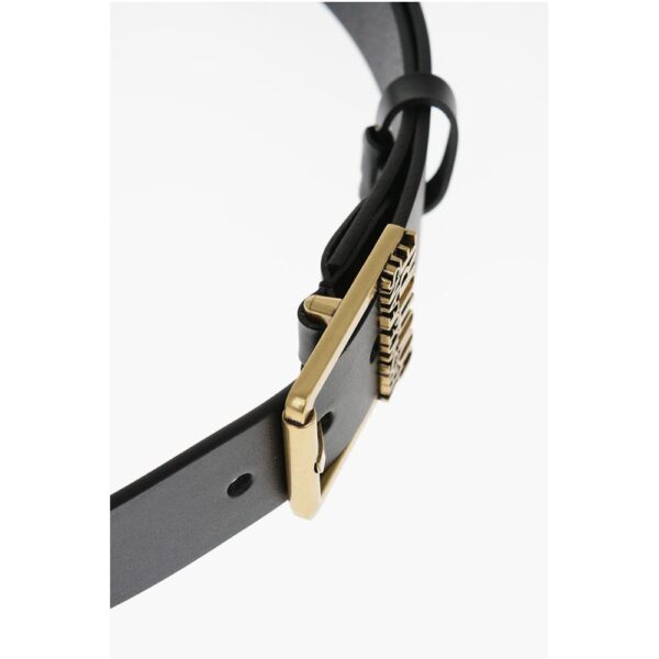 Versace JEANS COUTURE Leather Belt with Golden Buckle 40mm - Image 3