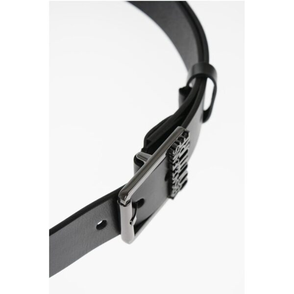 Versace JEANS COUTURE Leather Belt with Logoed Buckle 40mm - Image 3