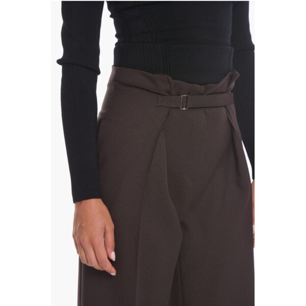 Super Blond Wide-leg Trousers with Velcro Fastening - Image 3