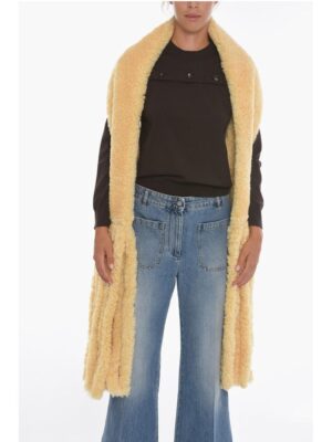 Bottega Veneta Fringed Shearling Scarf