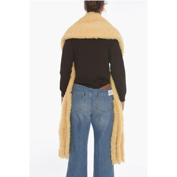 Bottega Veneta Fringed Shearling Scarf - Image 2