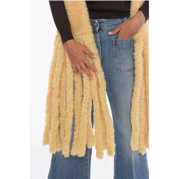 Bottega Veneta Fringed Shearling Scarf - Image 3
