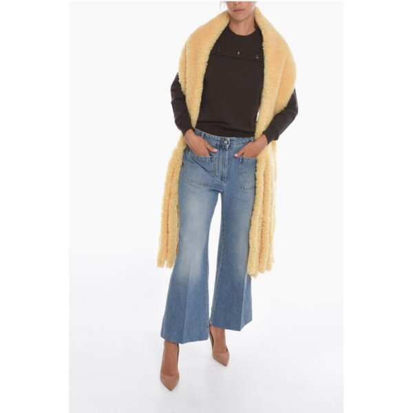 Bottega Veneta Fringed Shearling Scarf - Image 4