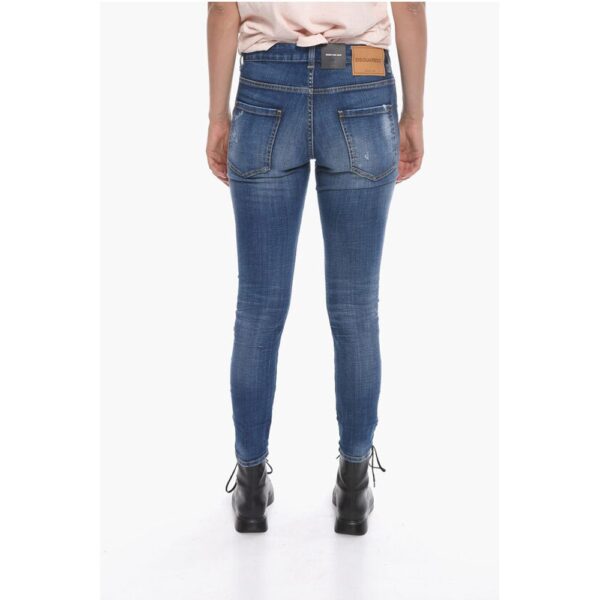 Dsquared² Dark Wash SKINNY FIT Denims with Belt Loops 14cm - Image 2