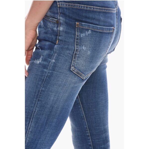 Dsquared² Dark Wash SKINNY FIT Denims with Belt Loops 14cm - Image 3