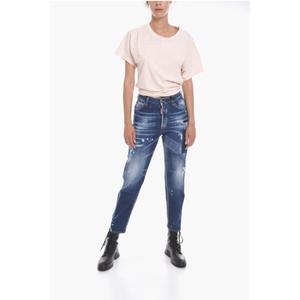 Dsquared² TWINPHONY Sketch Effect BOSTON FIT Denims 18cm - Image 4