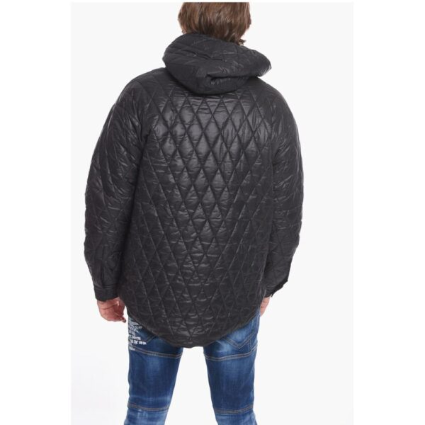 Dsquared² Quilted Shearling Jacket with Logo Patch - Image 2