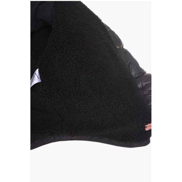 Dsquared² Quilted Shearling Jacket with Logo Patch - Image 5