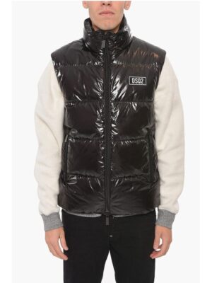 Dsquared² Nylon Down Vest Jacket with Logo