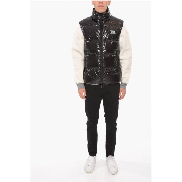 Dsquared² Nylon Down Vest Jacket with Logo - Image 4