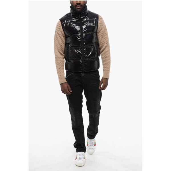 Dsquared² Nylon Down Vest Jacket with Logo - Image 8