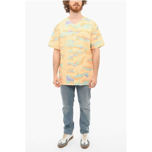 Bel Air Athletics V-neckline CAMO BASEBALL Shirt with Camouflage Motif - Image 4