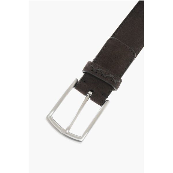 Ermenegildo Zegna Metal Buckle Suede Belt - Image 2