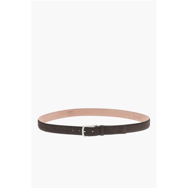 Ermenegildo Zegna Metal Buckle Suede Belt - Image 3